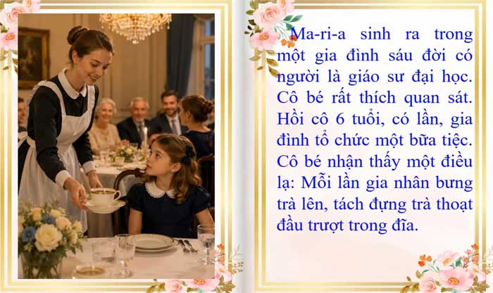 Bài đọc mẫu bằng sách lật để học sinh nghe và đọc theo.